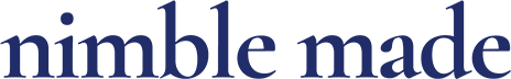Nimble Made logo — men's dress shirts client, San Marino CA